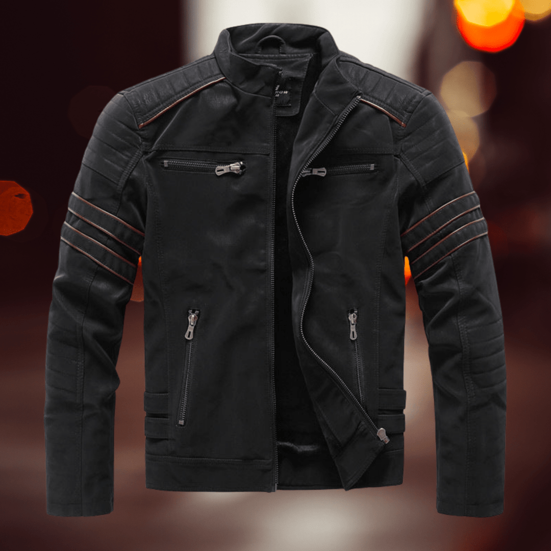 Leonardo | Stijlvolle Slim Fit Bikerjack