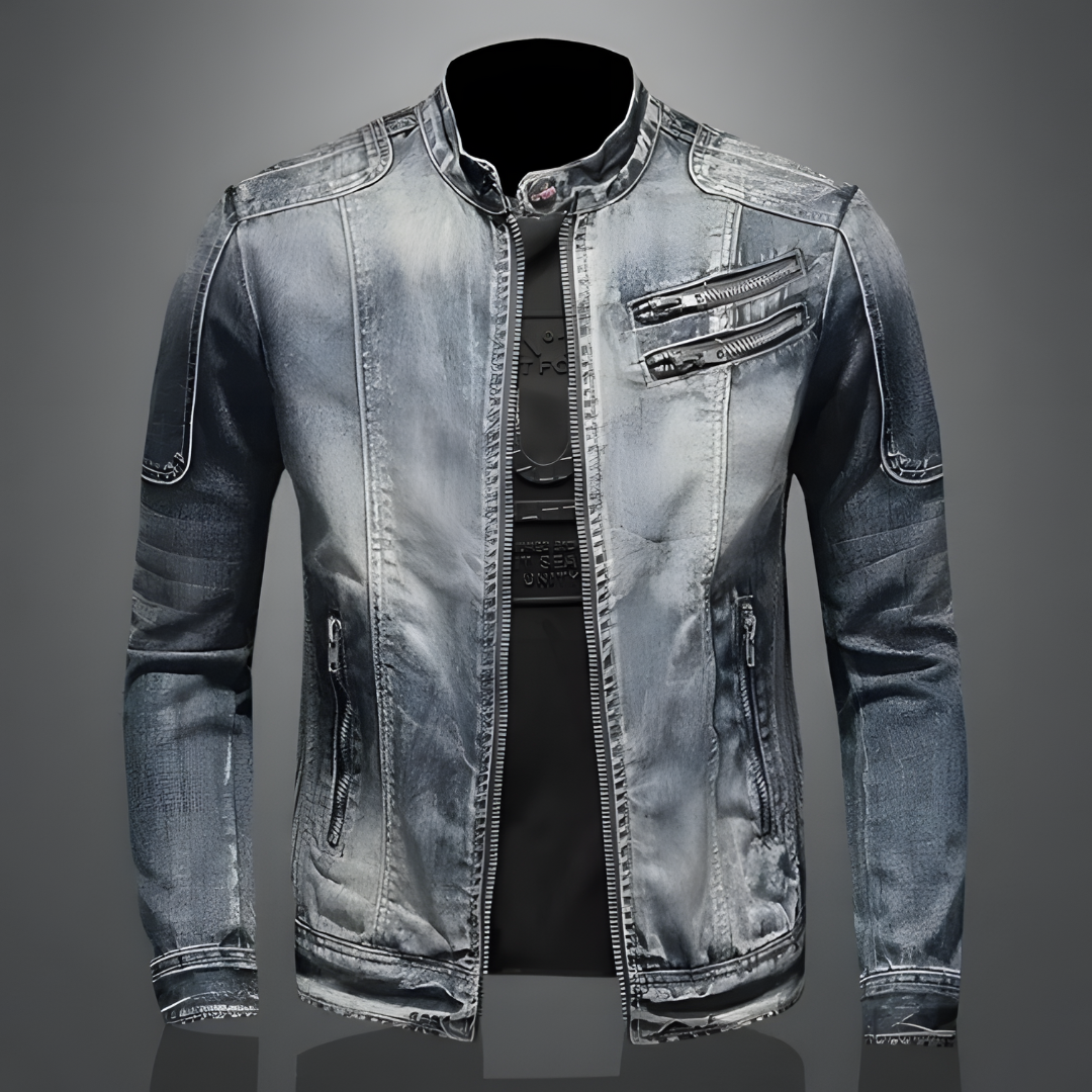 Alessandro | Casual Vintage Spijker Bikerjack