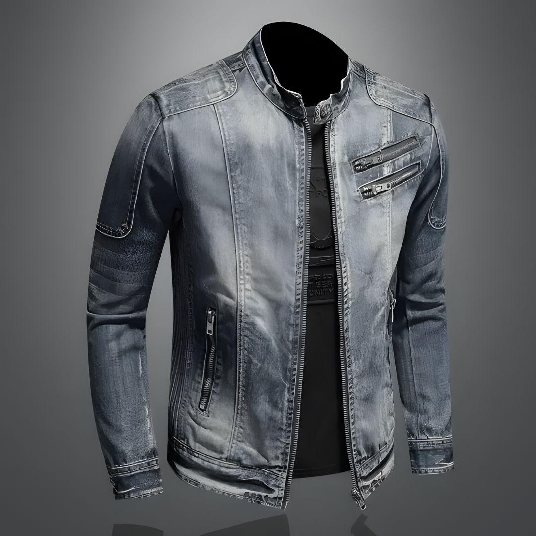 Alessandro | Casual Vintage Spijker Bikerjack