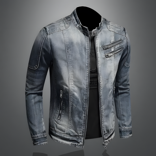 Alessandro | Casual Vintage Spijker Bikerjack