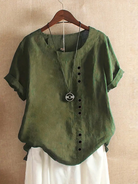 Floor - Stijlvolle Linnen Zomer Blouse Dames