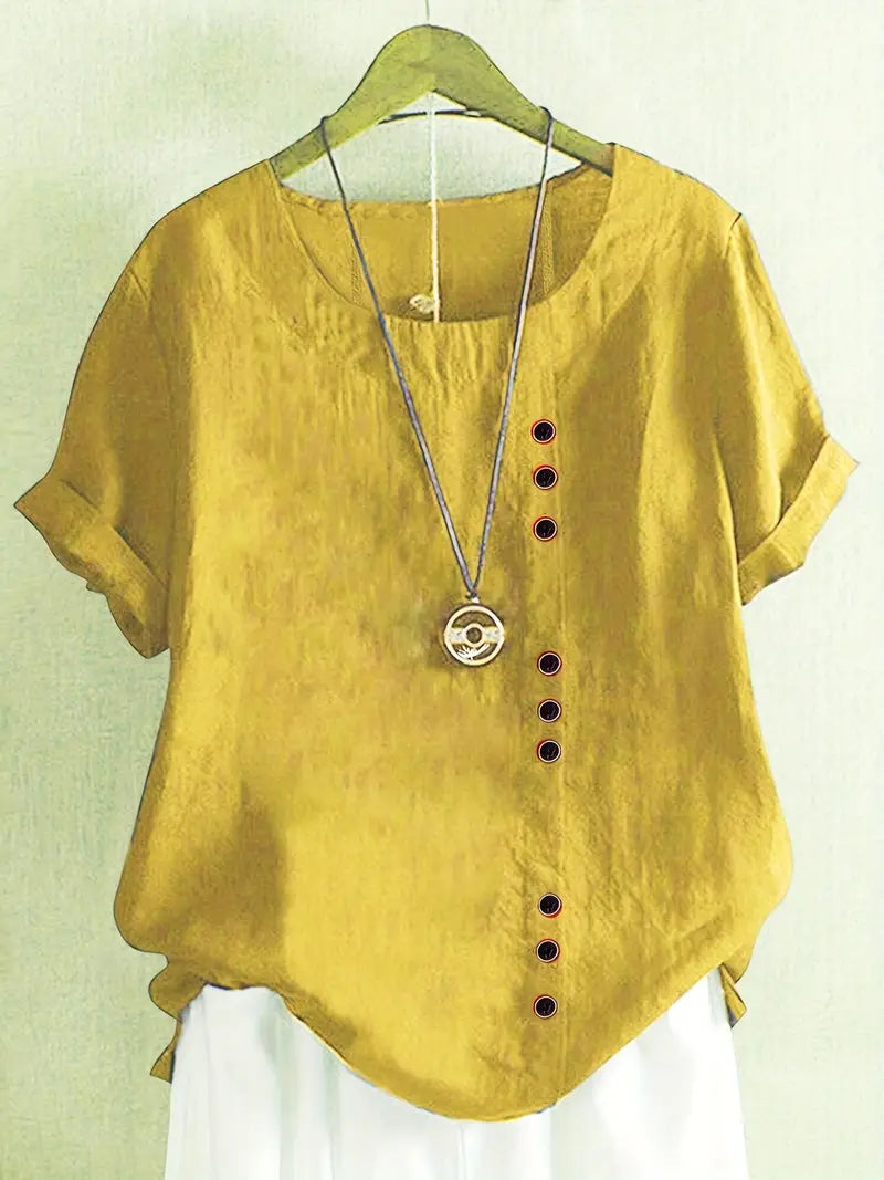 Floor - Stijlvolle Linnen Zomer Blouse Dames