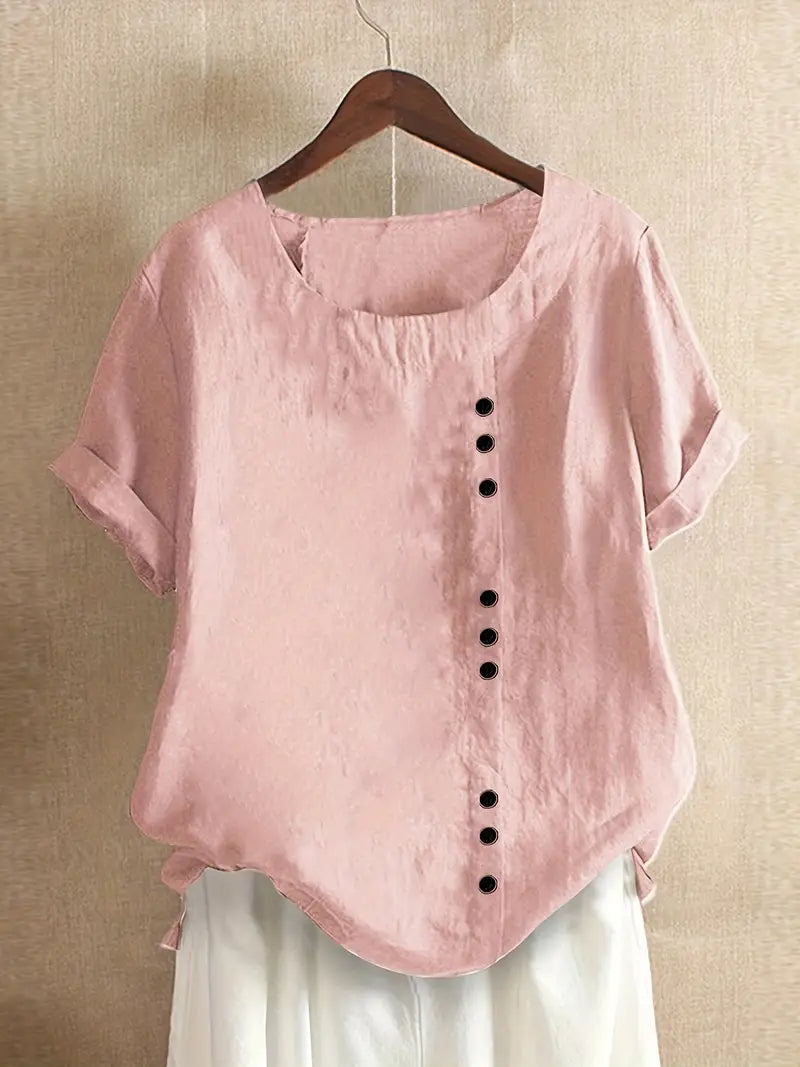 Floor - Stijlvolle Linnen Zomer Blouse Dames
