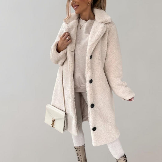 Karin - Comfortabele Teddy Mantel Winterjas