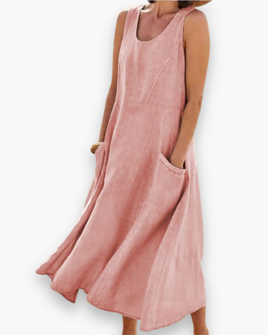 Luchtige zomerjurk voor dames | Midi Elegant