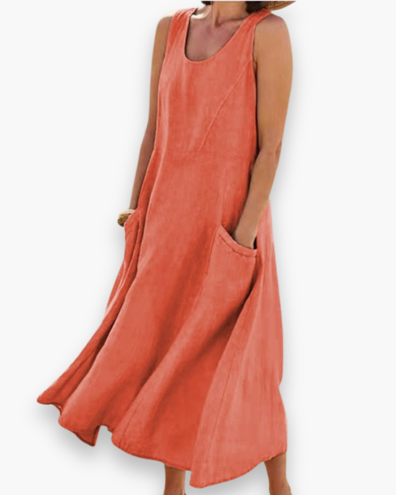 Luchtige zomerjurk voor dames | Midi Elegant
