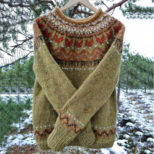 Dames Trui Vintage Warm Elegant
