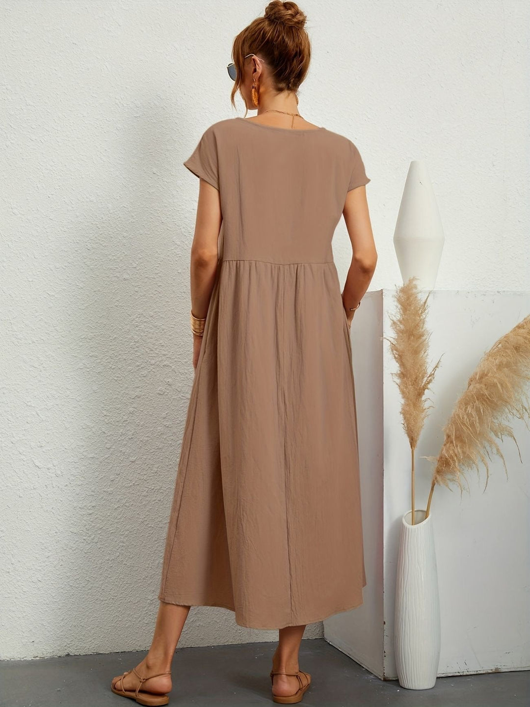 Zara - Lichte Midijurk Met Korte Mouwen Voor Dames