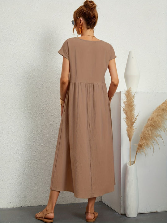 Zara - Lichte Midijurk Met Korte Mouwen Voor Dames