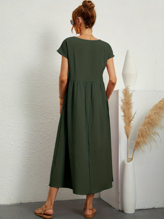Zara - Lichte Midijurk Met Korte Mouwen Voor Dames