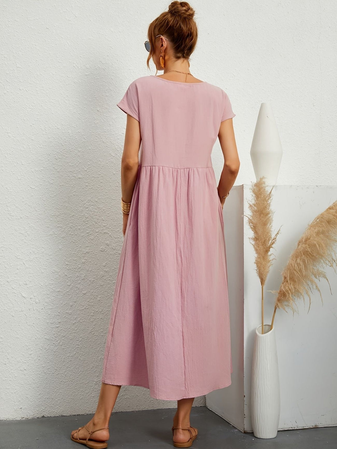 Zara - Lichte Midijurk Met Korte Mouwen Voor Dames