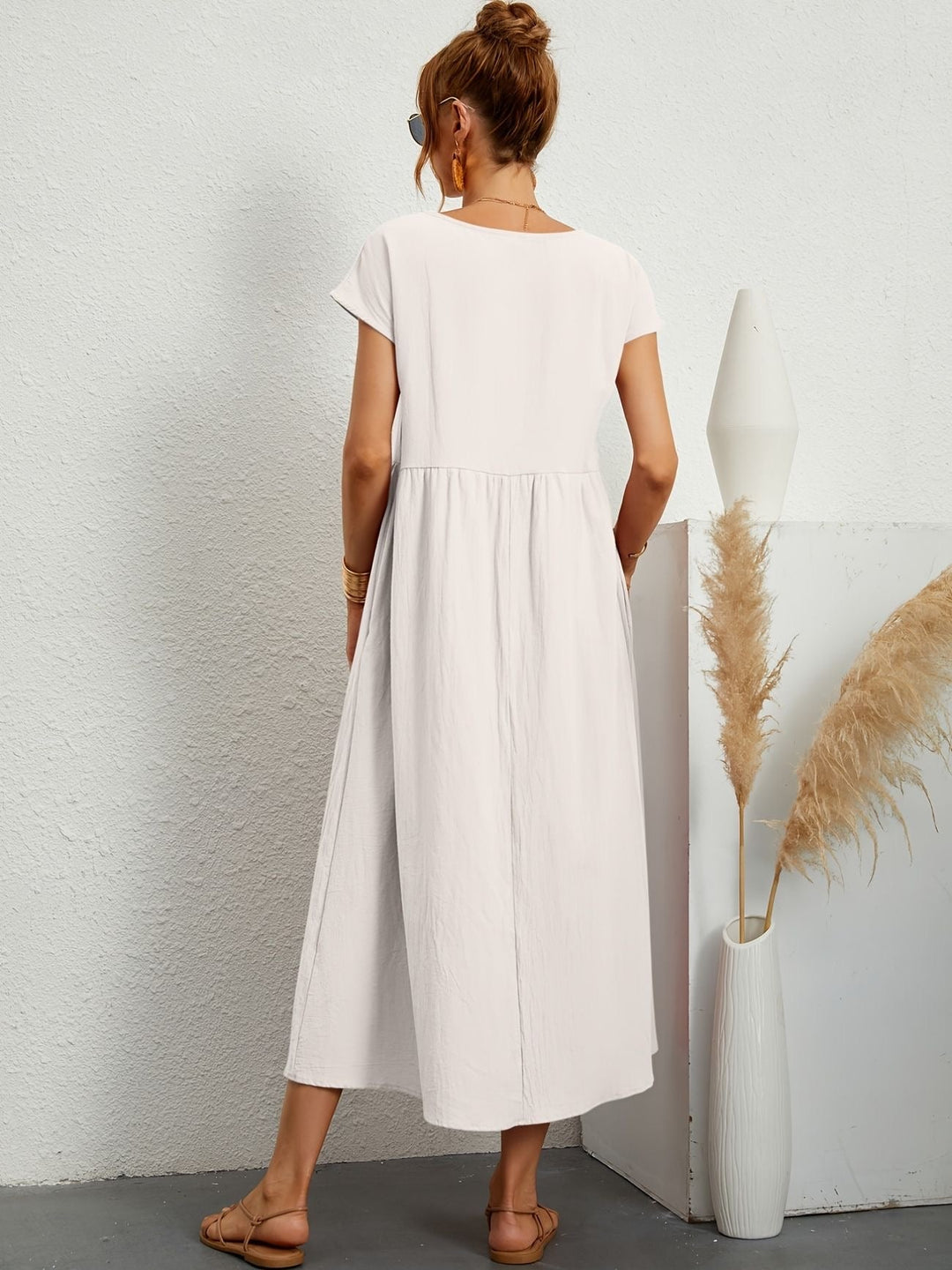 Zara - Lichte Midijurk Met Korte Mouwen Voor Dames
