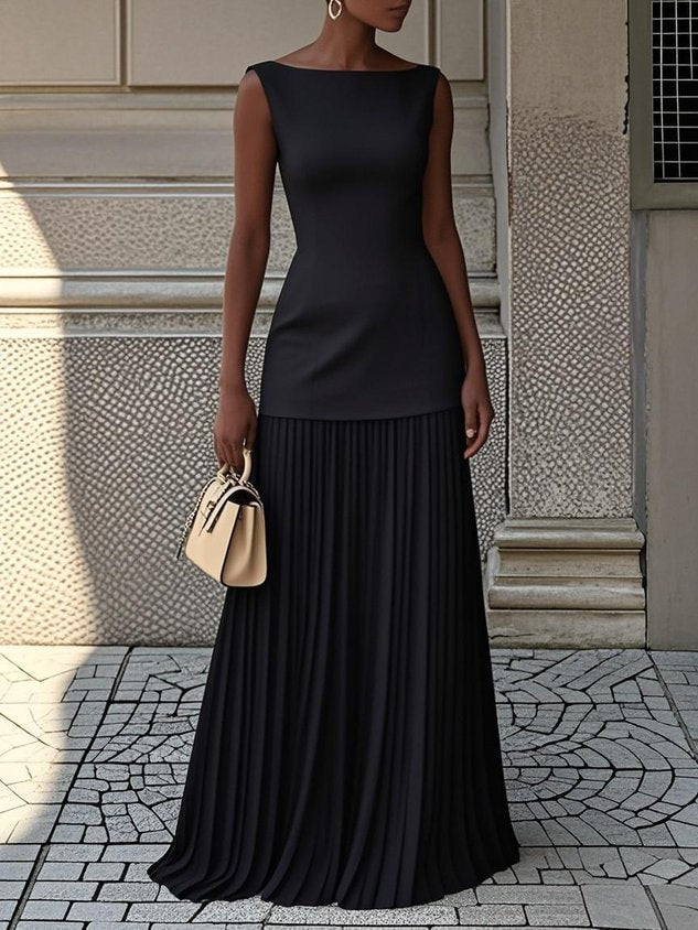 Sofia | Maxi Jurk Dames Elegant Geplooid