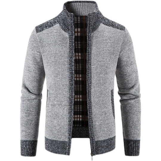 Sebas – Wollen cardigan met kraag en klassieke look