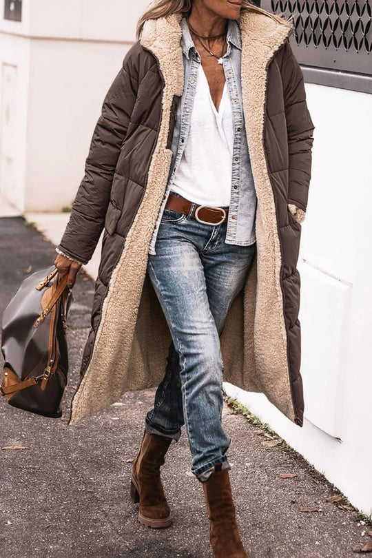 Rachel - Elegante Teddy Gewatteerde Winterjas