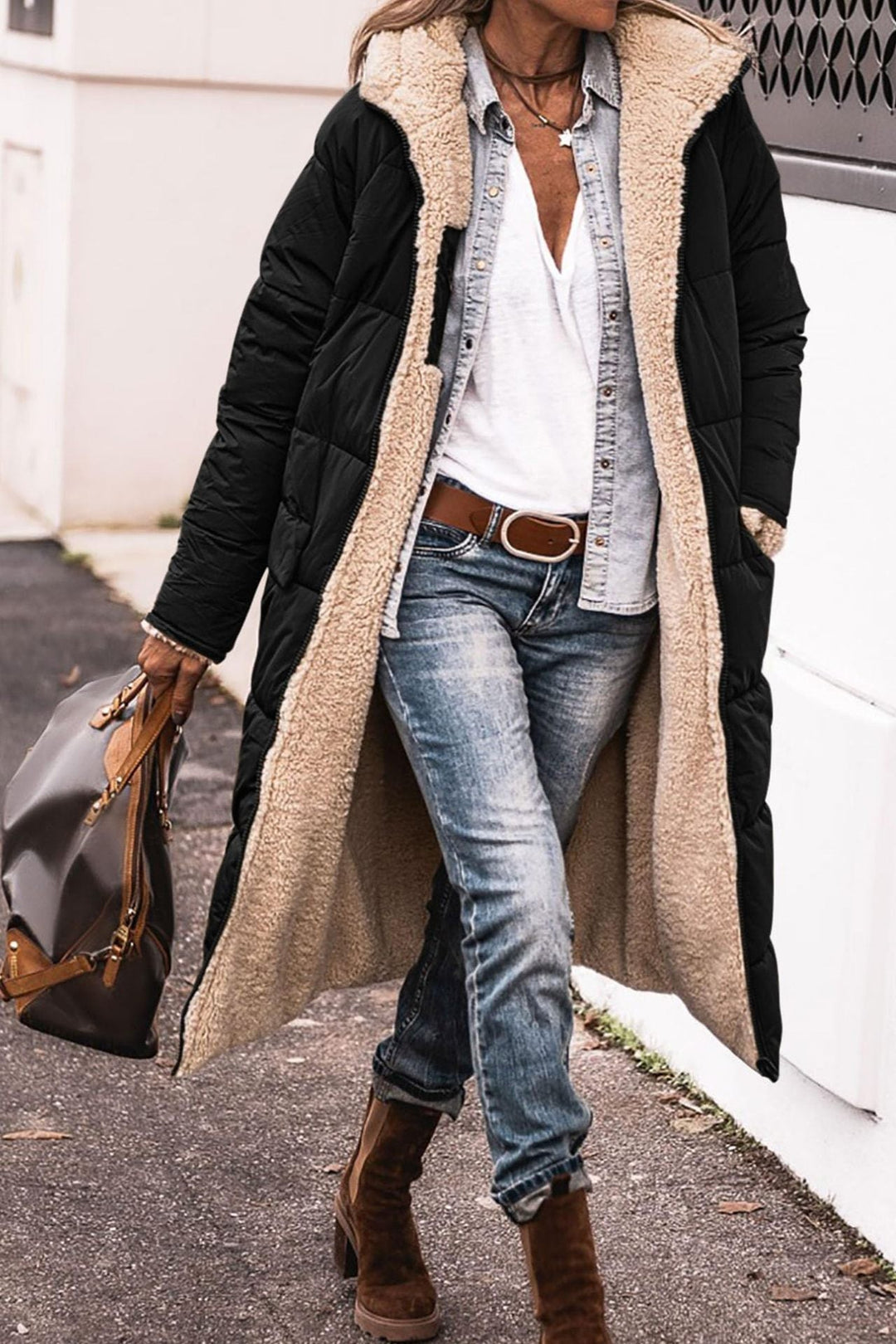 Rachel - Elegante Teddy Gewatteerde Winterjas