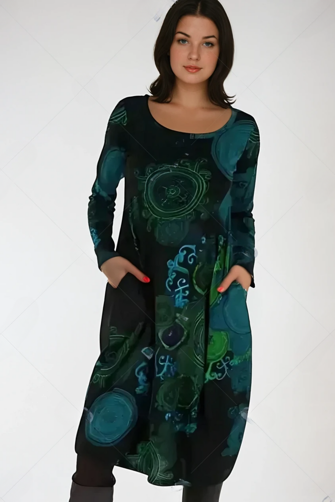 Boho Jurk Dames Met Print - Saar