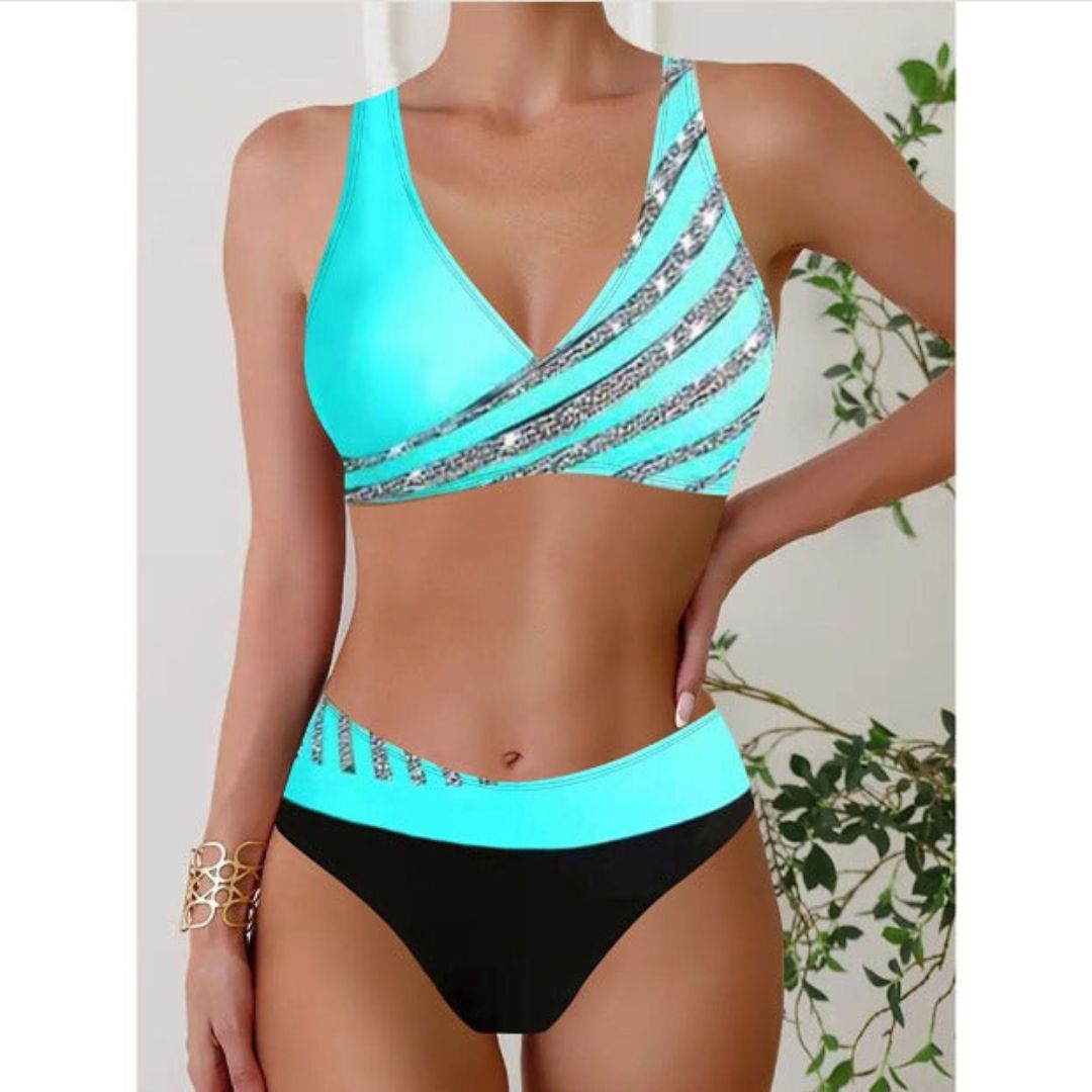 Joyce - Sexy Bikini met Glitterstrepen