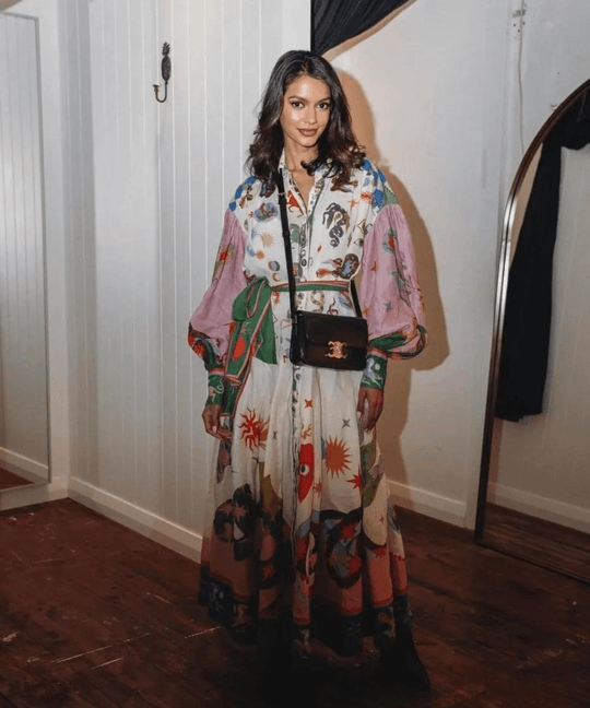 Annet - Kleurrijke Maxi Jurk met Print