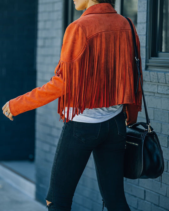 Zanda - Jas chic franjes Dames