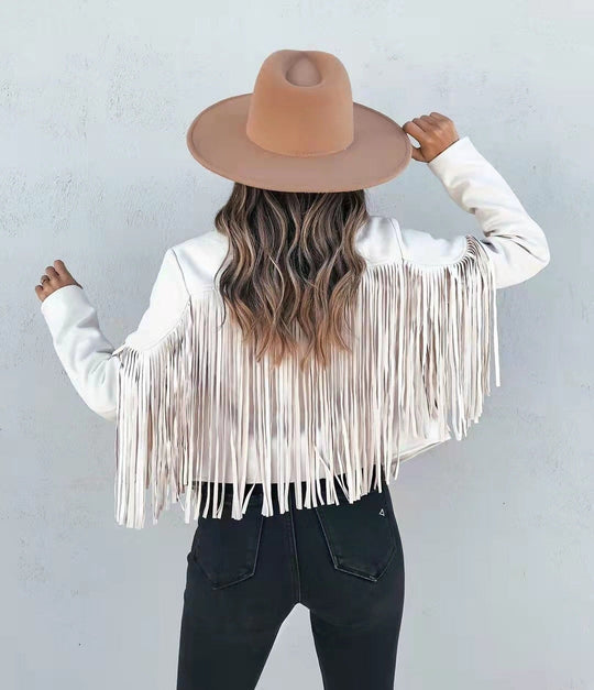 Zanda - Jas chic franjes Dames