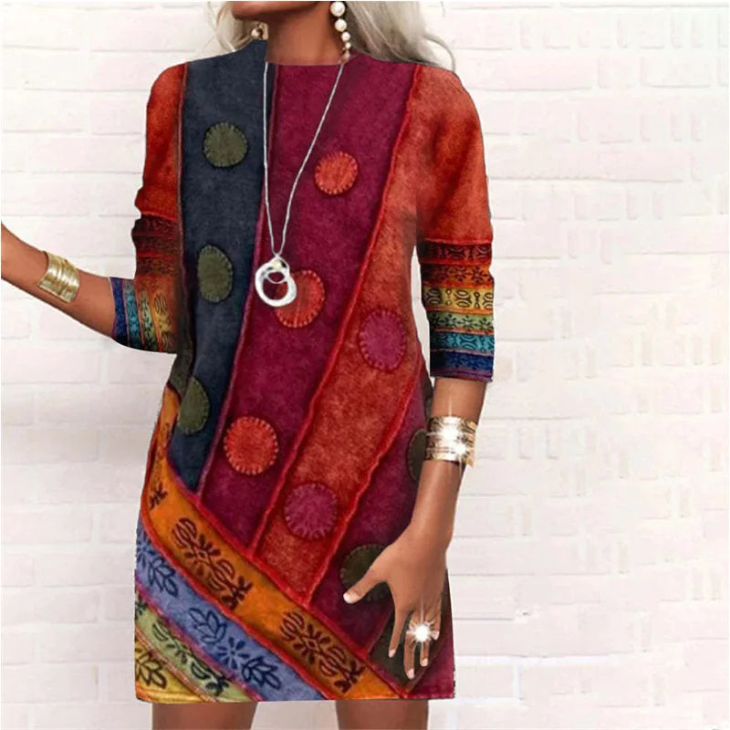 Dames Jurk Stijlvol Met Print - Lily