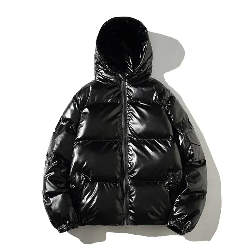 Saskia - Elegante Glanzende Gewatteerde Winterjas