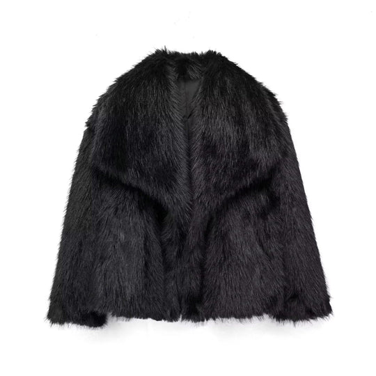 Vanessa - Elegante Korte Bont Winterjas