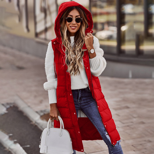 Annemarie - Elegant Lang Gewatteerd Gilet