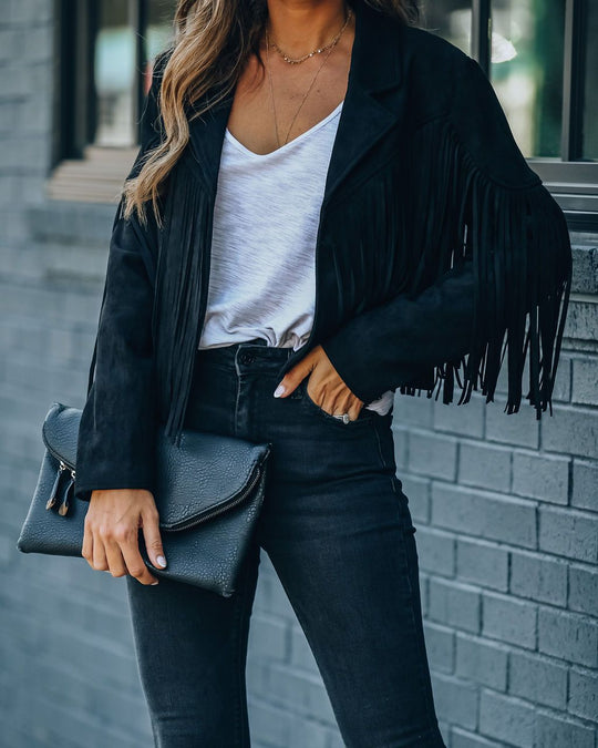 Zanda - Jas chic franjes Dames