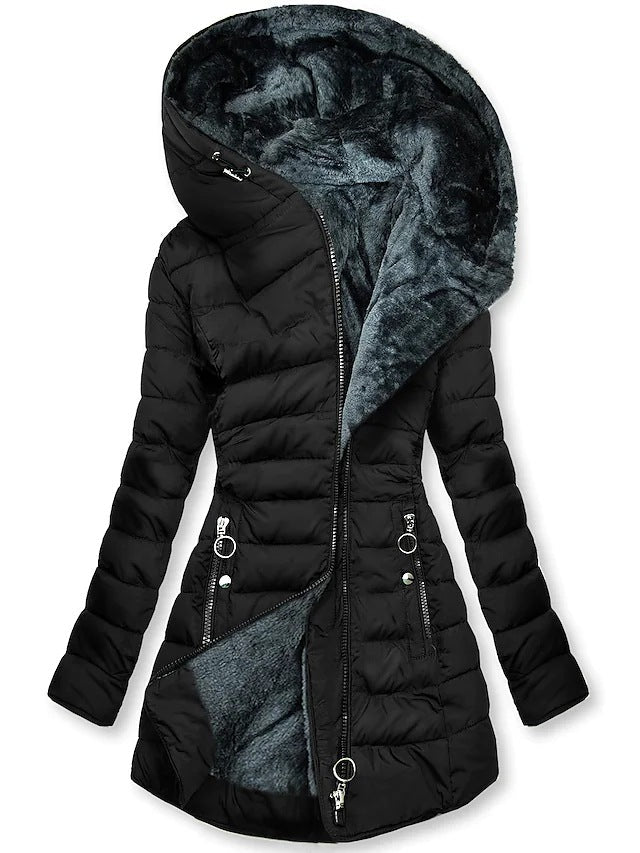 Jolanda - Elegante Gewatteerde Winterjas