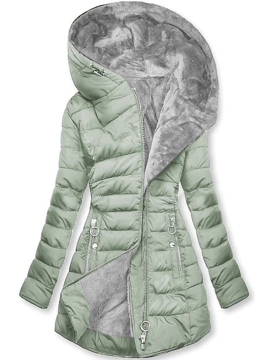 Jolanda - Elegante Gewatteerde Winterjas