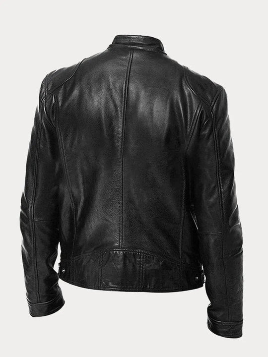 Angelo | Verfijnde Slim Fit Leren Jas