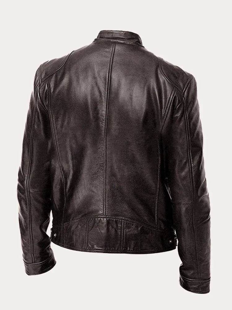Angelo | Verfijnde Slim Fit Leren Jas