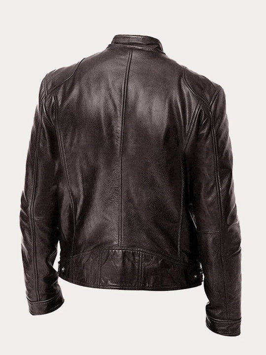 Angelo | Verfijnde Slim Fit Leren Jas