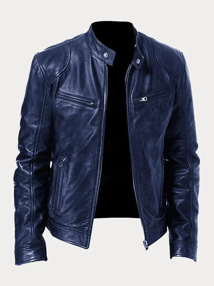Angelo | Verfijnde Slim Fit Leren Jas