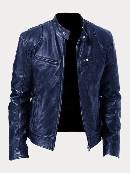 Angelo | Verfijnde Slim Fit Leren Jas