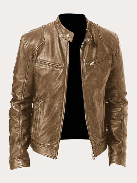 Angelo | Verfijnde Slim Fit Leren Jas