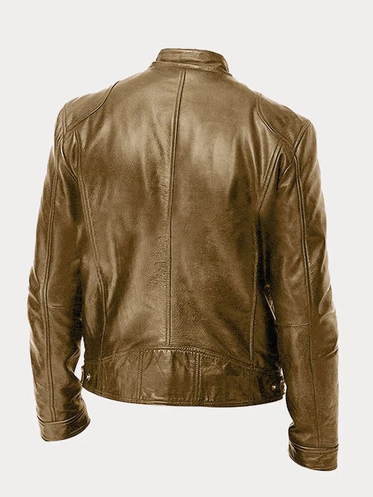 Angelo | Verfijnde Slim Fit Leren Jas