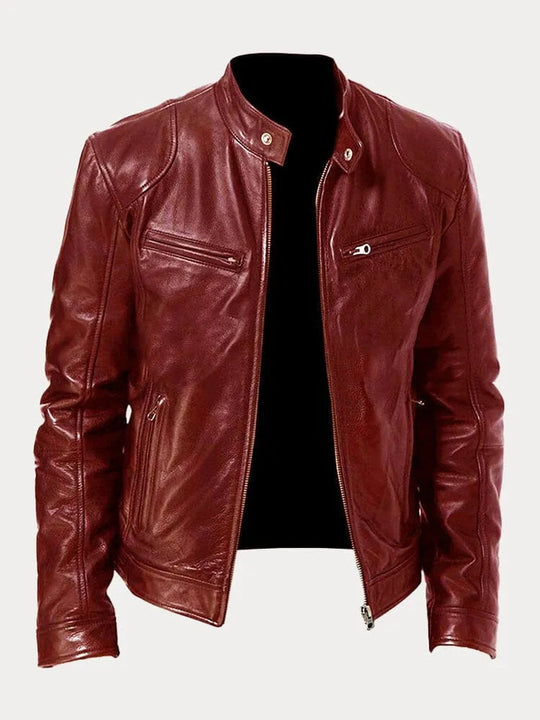 Angelo | Verfijnde Slim Fit Leren Jas