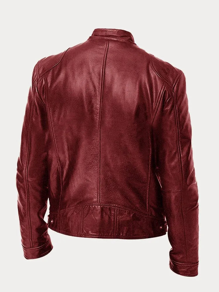Angelo | Verfijnde Slim Fit Leren Jas