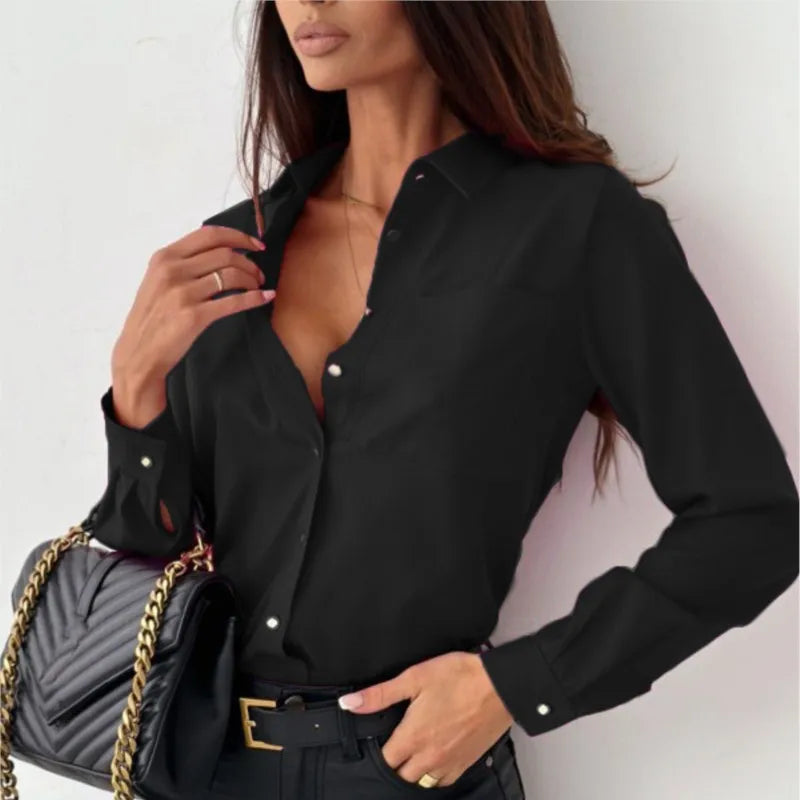 Esmée - Klassieke Effen Dames Blouse