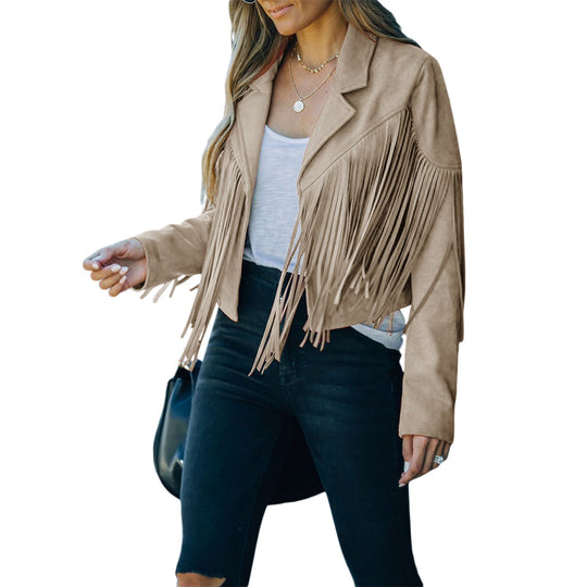 Zanda - Jas chic franjes Dames
