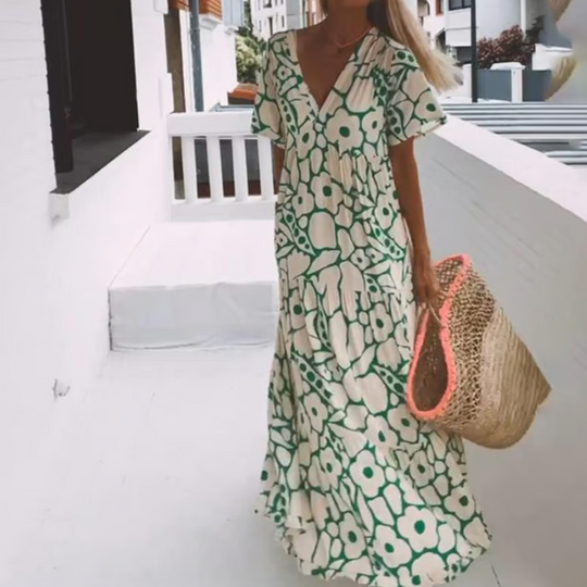 Sharon - Luchtige Maxi Jurk met Print