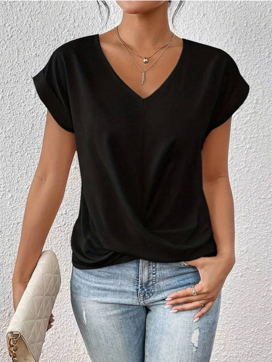 Tessa - Soepele Dames T-shirt met V-hals