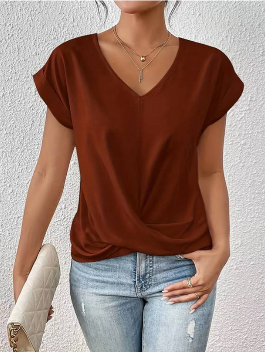 Tessa - Soepele Dames T-shirt met V-hals