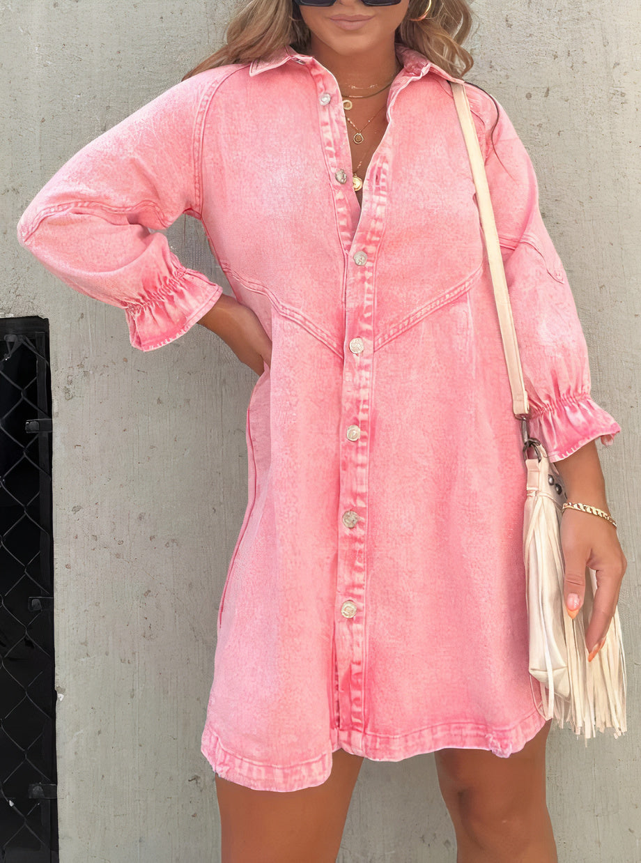 Yara – Stijlvolle Denim Jurk