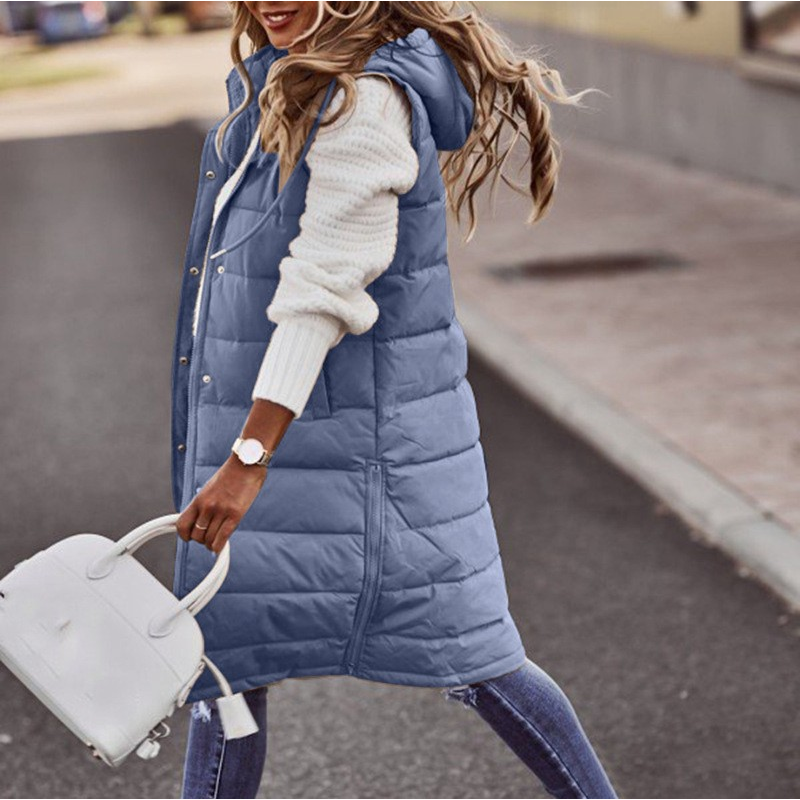 Annemarie - Elegant Lang Gewatteerd Gilet