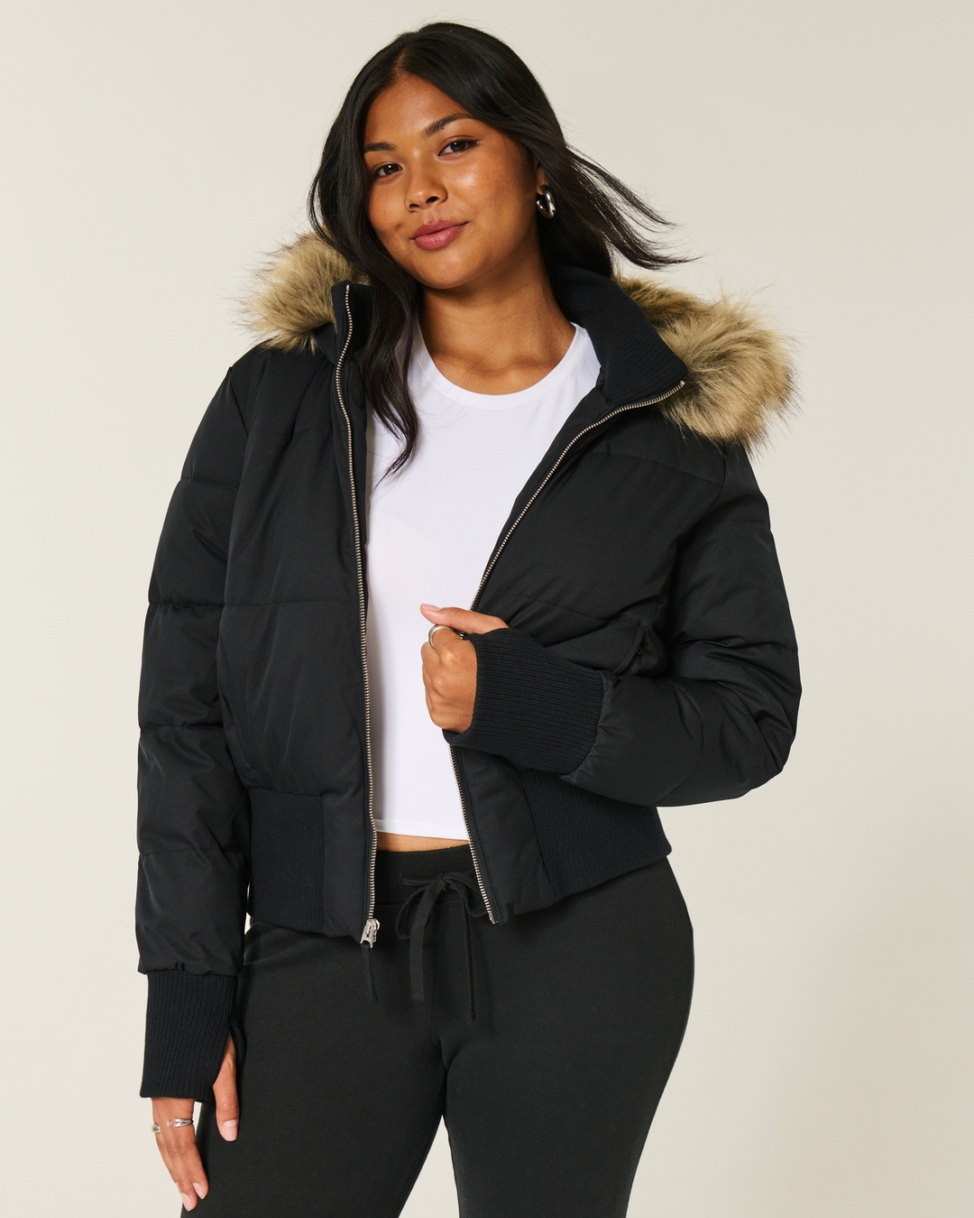 Saskia | Stijlvolle Warme Korte Winterjas
