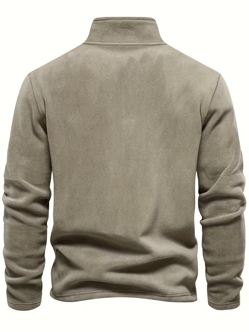 Matteo - Moderne Fleece Rits Trui